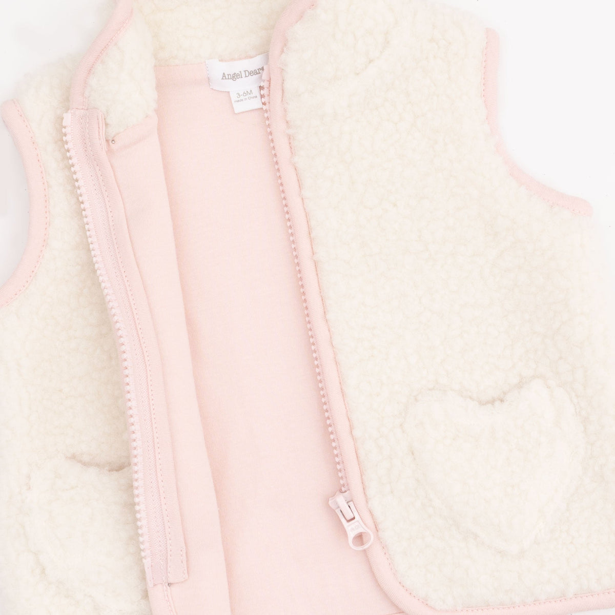 Sherpa - Zip Vest with Heart Pockets by Angel Dear (view 4 of 4)