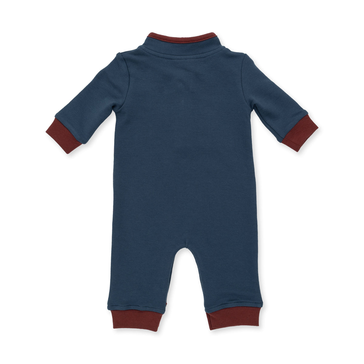 Varsity French Terry - Zip Neck Romper by Angel Dear (view 4 of 7)