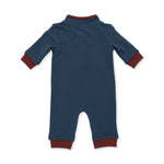 Varsity French Terry - Zip Neck Romper by Angel Dear (view 4 of 7)