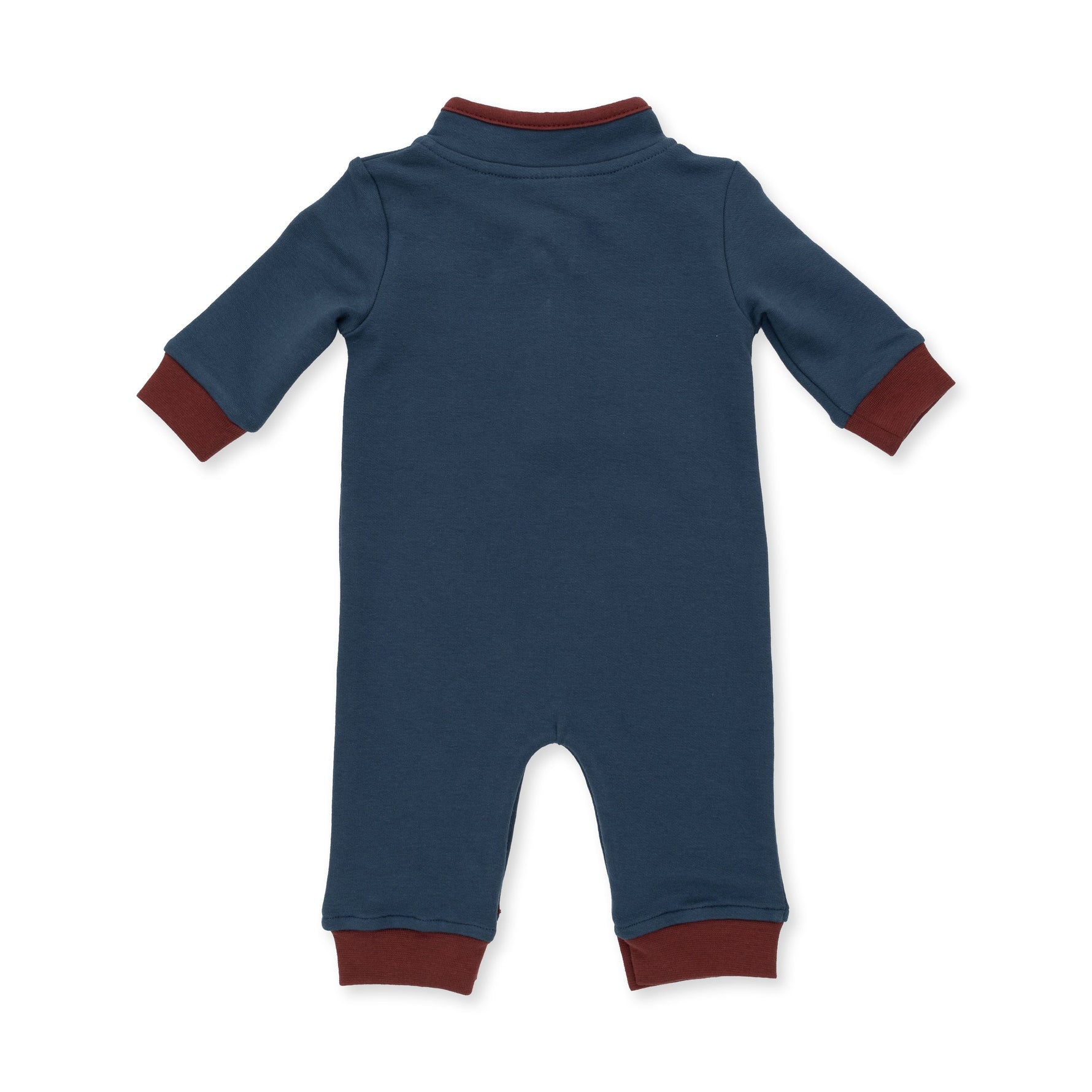 Varsity French Terry - Zip Neck Romper by Angel Dear (view 4 of 7)