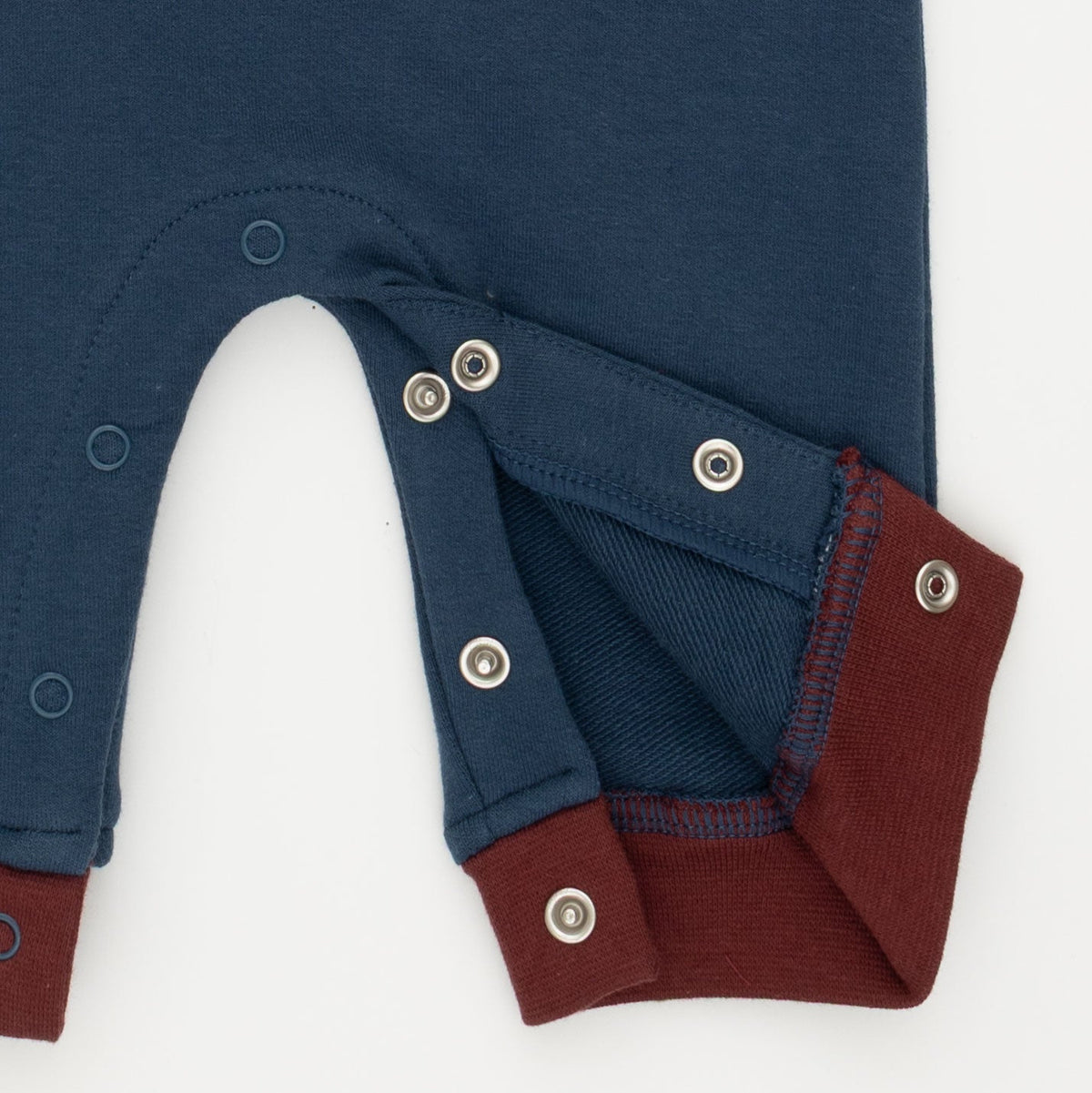 Varsity French Terry - Zip Neck Romper by Angel Dear (view 6 of 7)