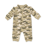 Organic French Terry Zip Romper - Camo by Angel Dear (view 2 of 5)