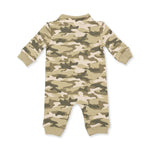Organic French Terry Zip Romper - Camo by Angel Dear (view 3 of 5)