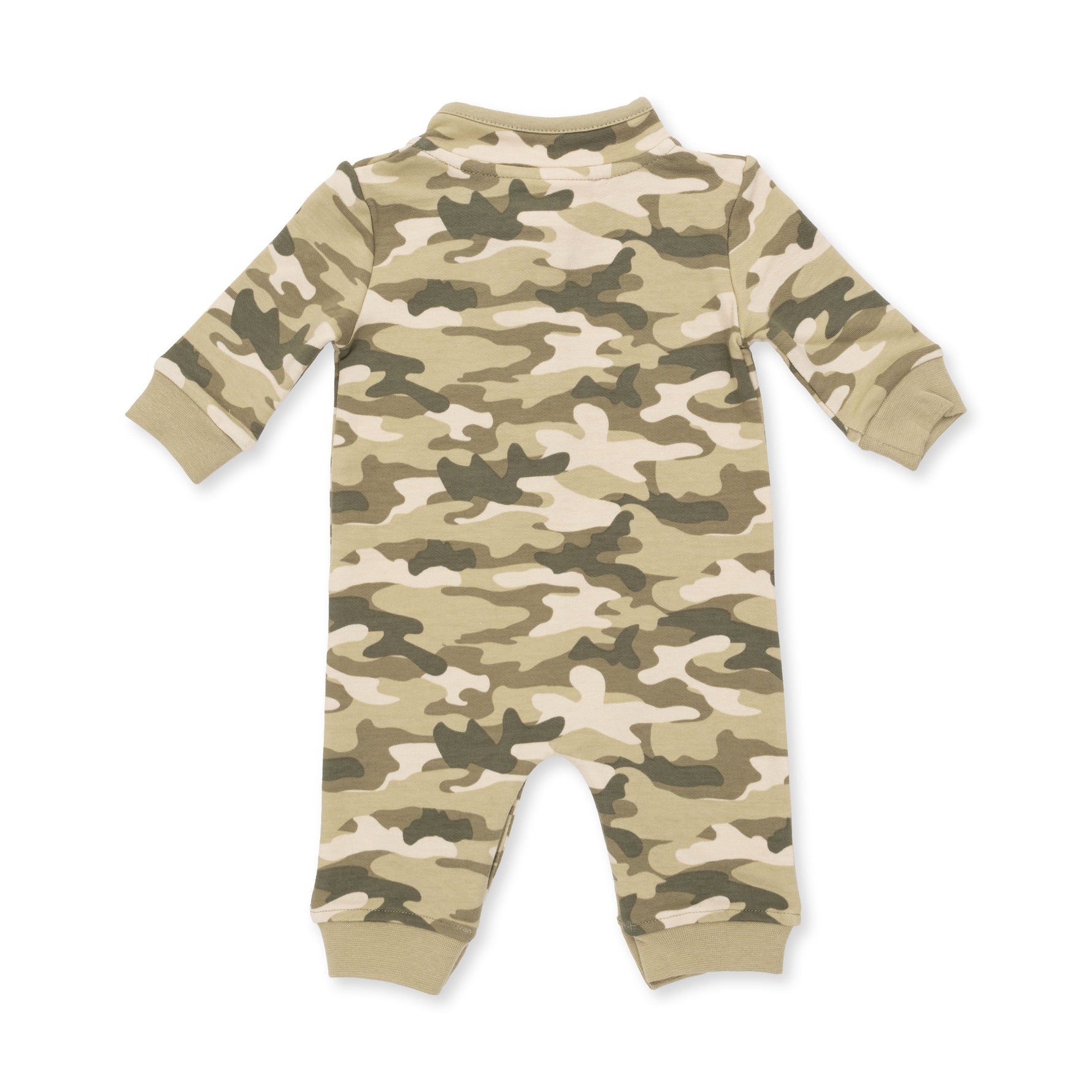 Organic French Terry Zip Romper - Camo by Angel Dear (view 3 of 5)