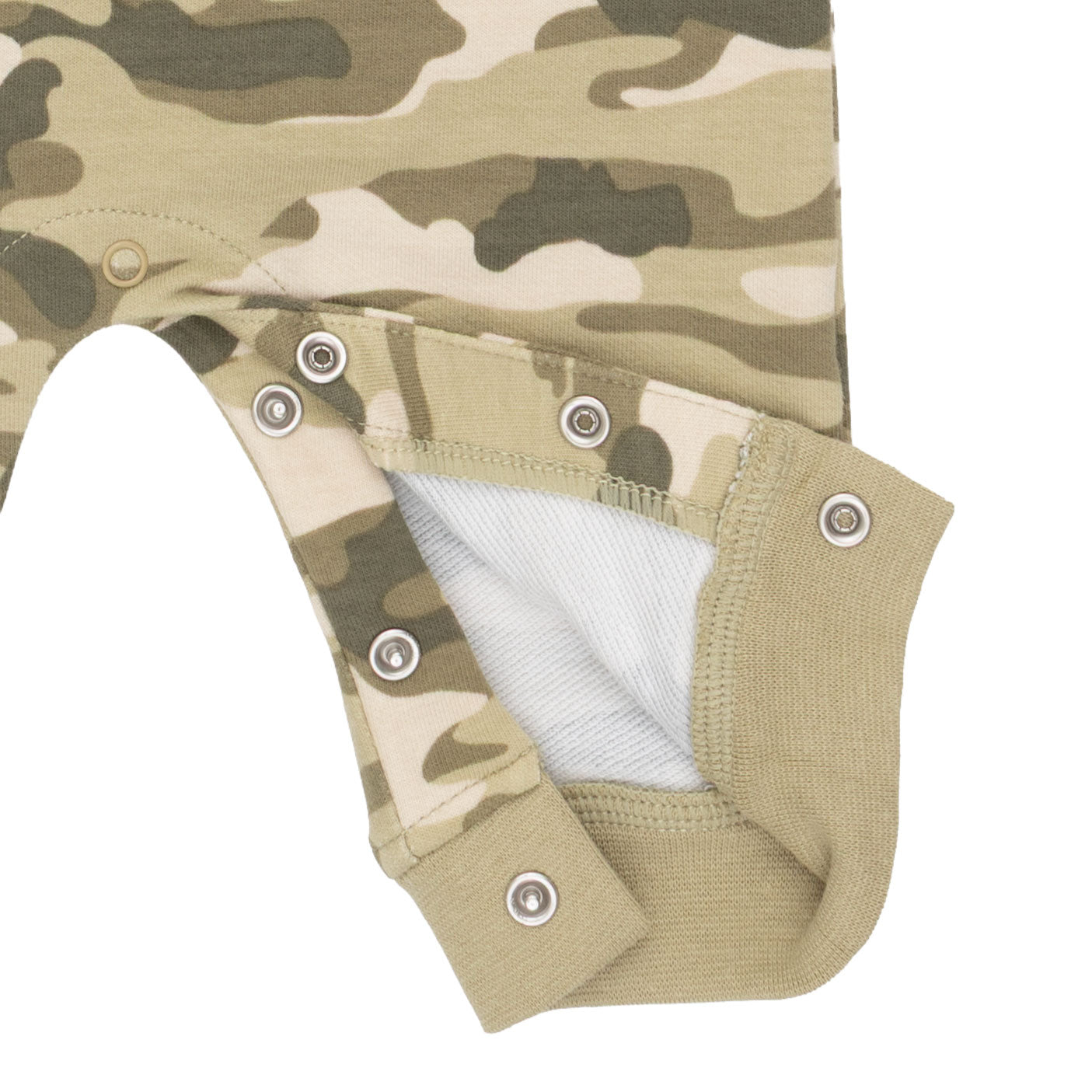 Organic French Terry Zip Romper - Camo by Angel Dear (view 5 of 5)