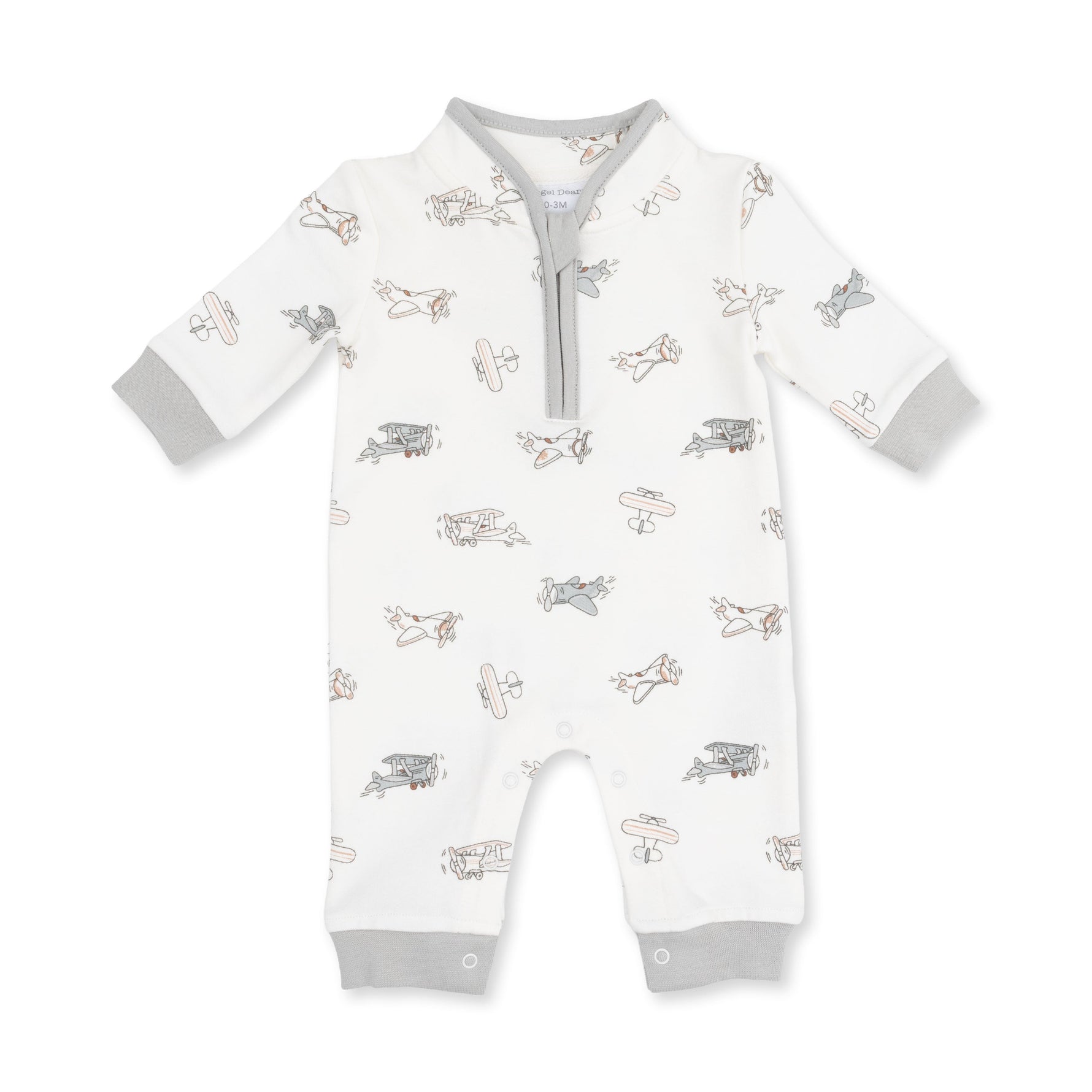 Vintage Airplane Pilots - Zip Neck Romper by Angel Dear (view 2 of 5)