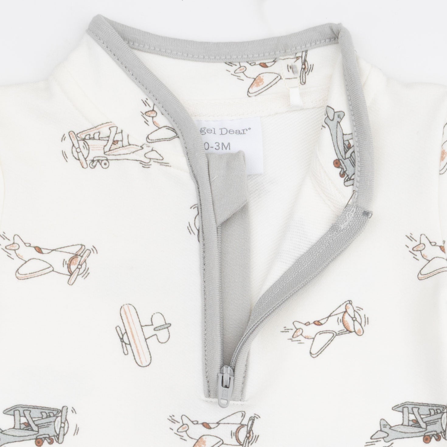 Vintage Airplane Pilots - Zip Neck Romper by Angel Dear (view 4 of 5)