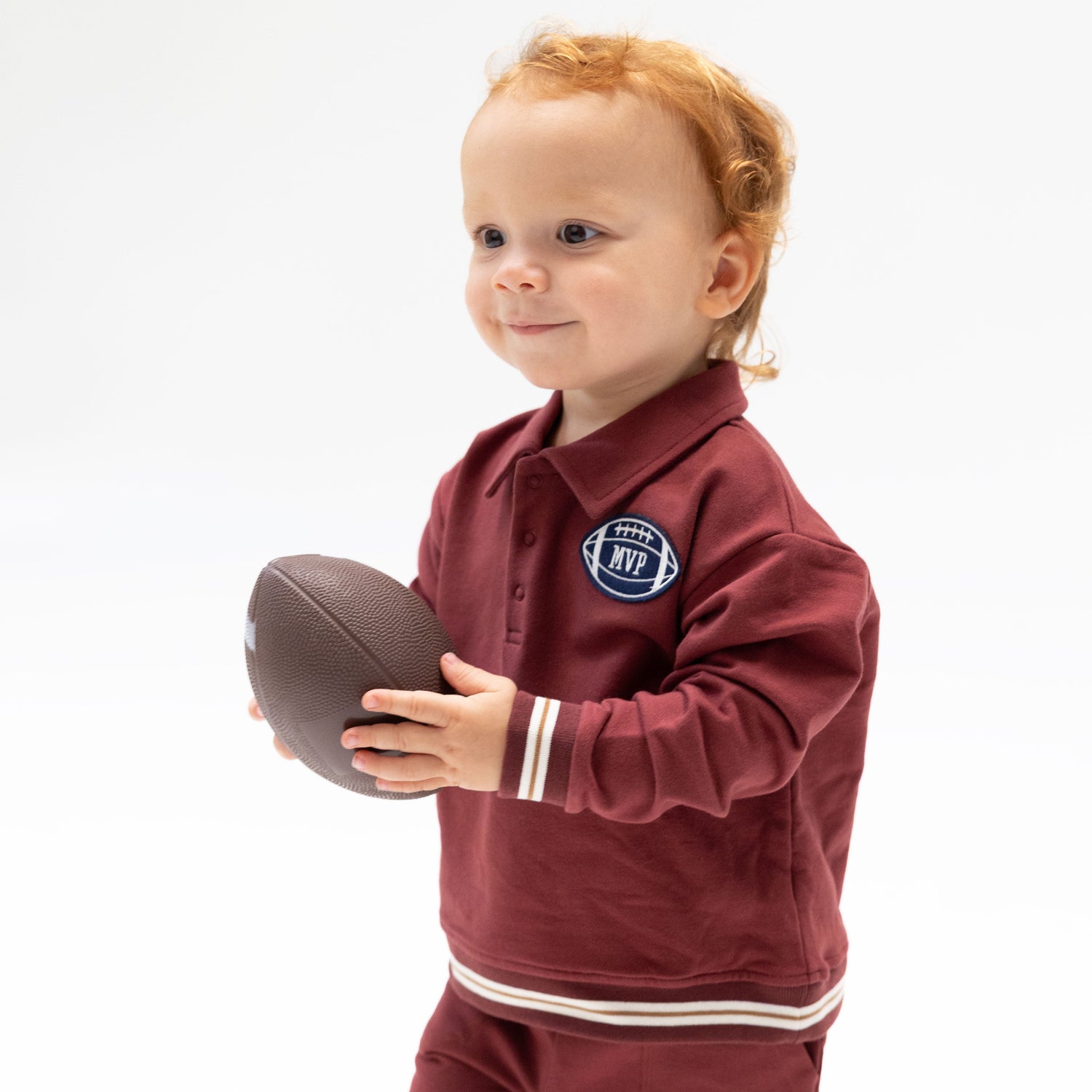 Varsity French Terry - Polo Sweatshirt by Angel Dear (view 1 of 5)