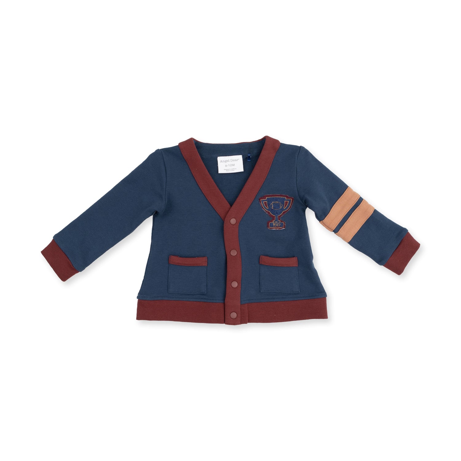 Varsity French Terry - Victory Cardigan by Angel Dear (view 2 of 4)