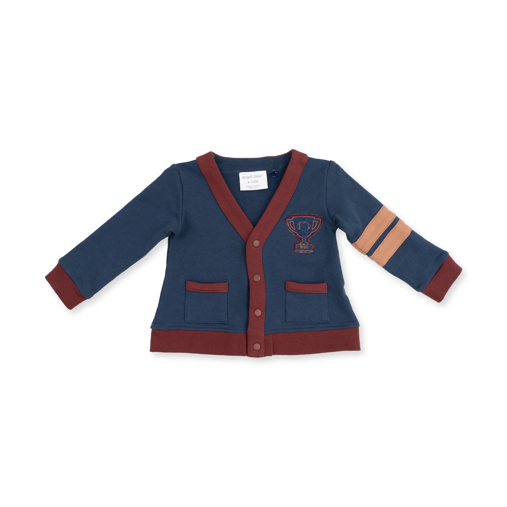 Varsity French Terry - Victory Cardigan by Angel Dear (view 2 of 4)