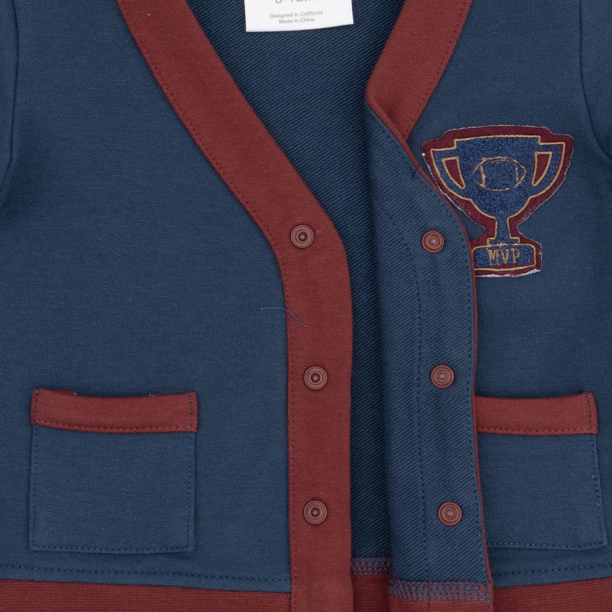 Varsity French Terry - Victory Cardigan by Angel Dear (view 4 of 4)