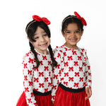 Festive Bows - Long Sleeve Ruffle Tee by Angel Dear