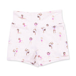 Baby bike shorts with a high-rise waist and side pockets in stretchy poly jersey