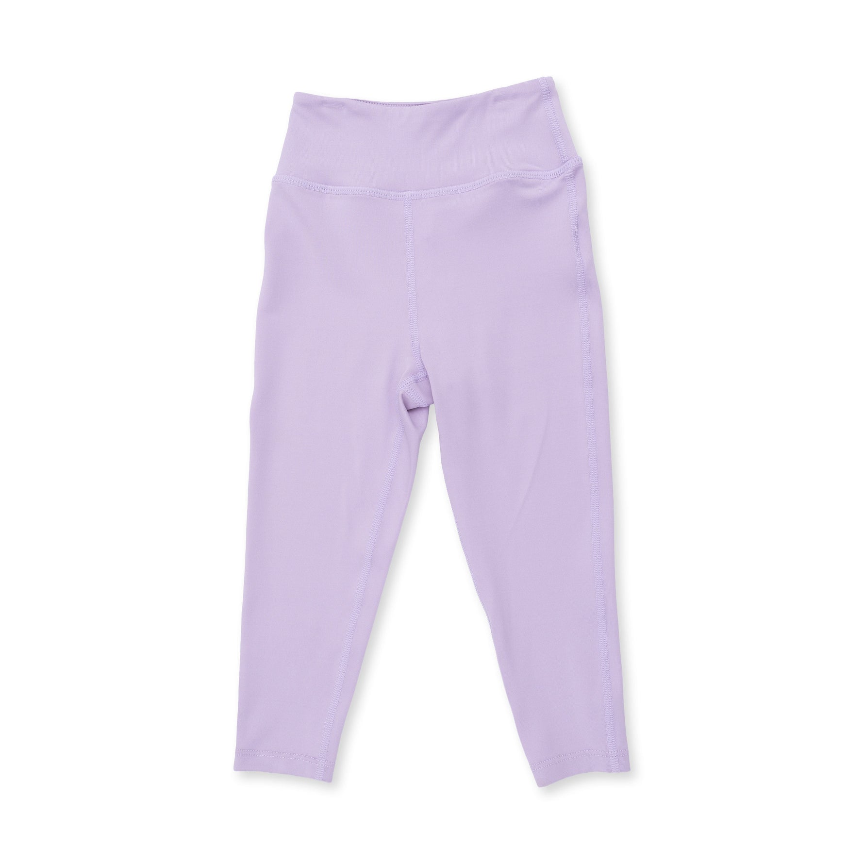 Lilac Active Pant for babies and toddlers with tapered legs, shown flat