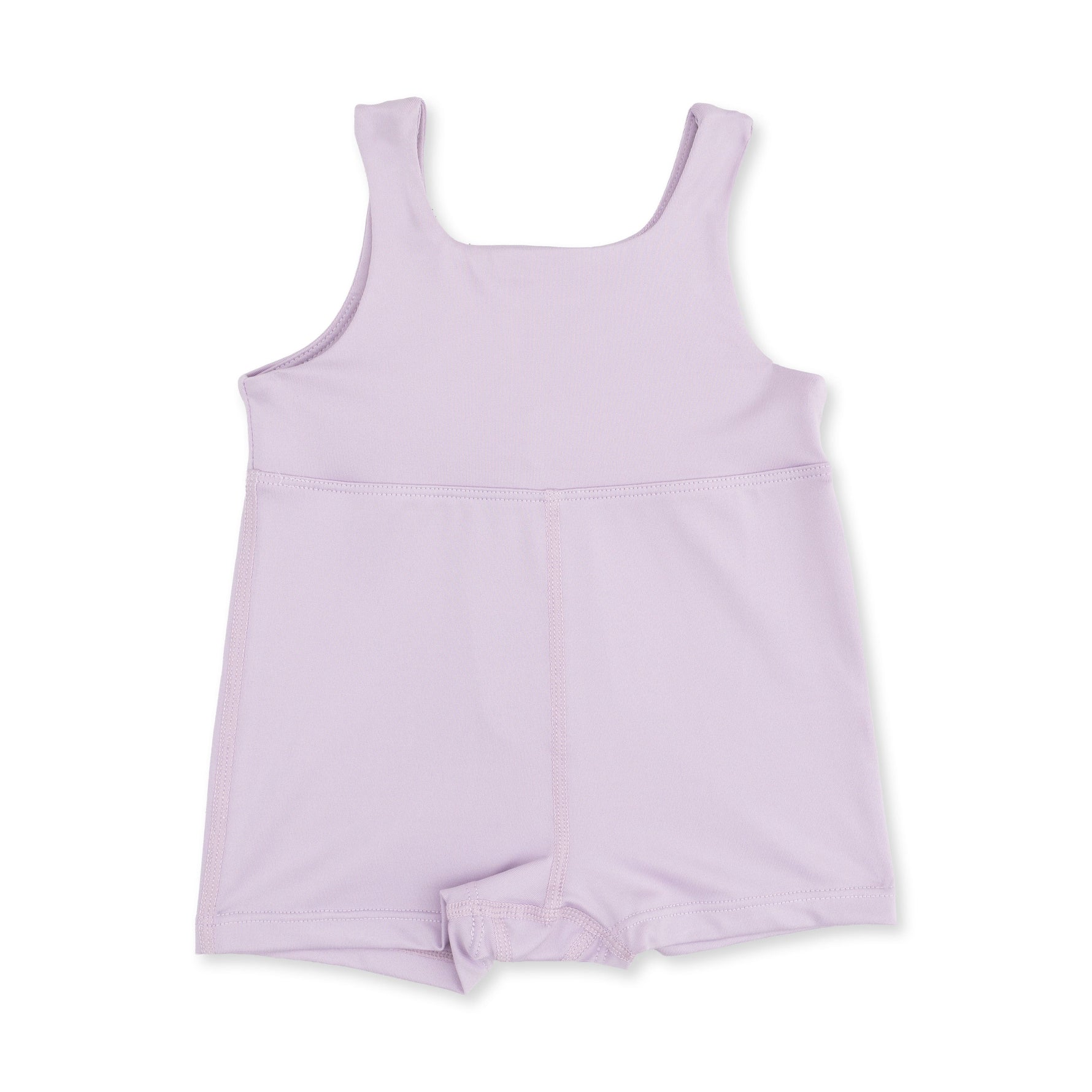 Lilac one-piece Tumble Suit romper for babies with long sleeves and full-length legs