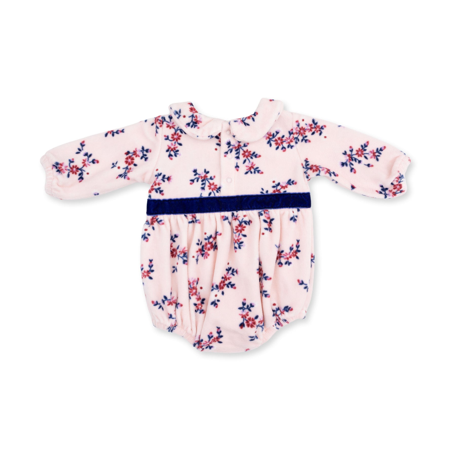 Nora Floral Velour - Bubble with Peter Pan Collar by Angel Dear