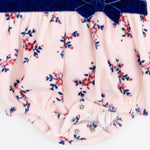 Nora Floral Velour - Bubble with Peter Pan Collar by Angel Dear