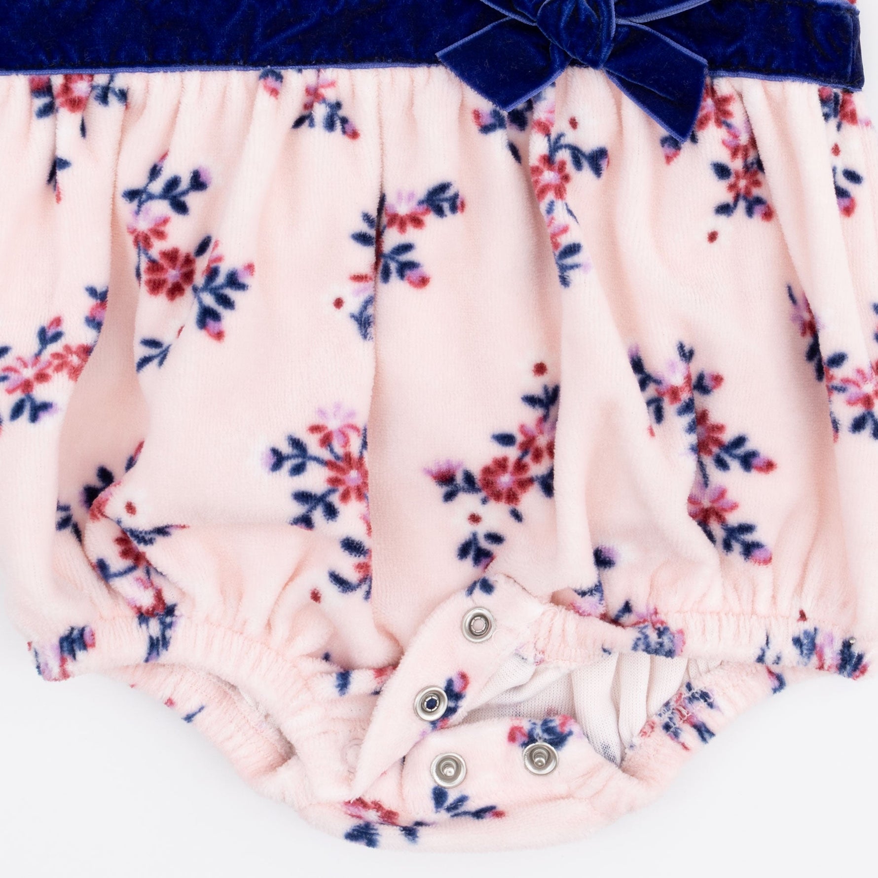 Nora Floral Velour - Bubble with Peter Pan Collar by Angel Dear