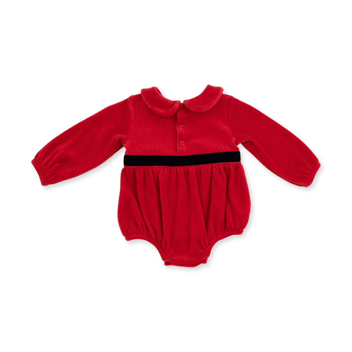 Velour Holiday Red - Velour Bubble with Peter Pan Collar by Angel Dear