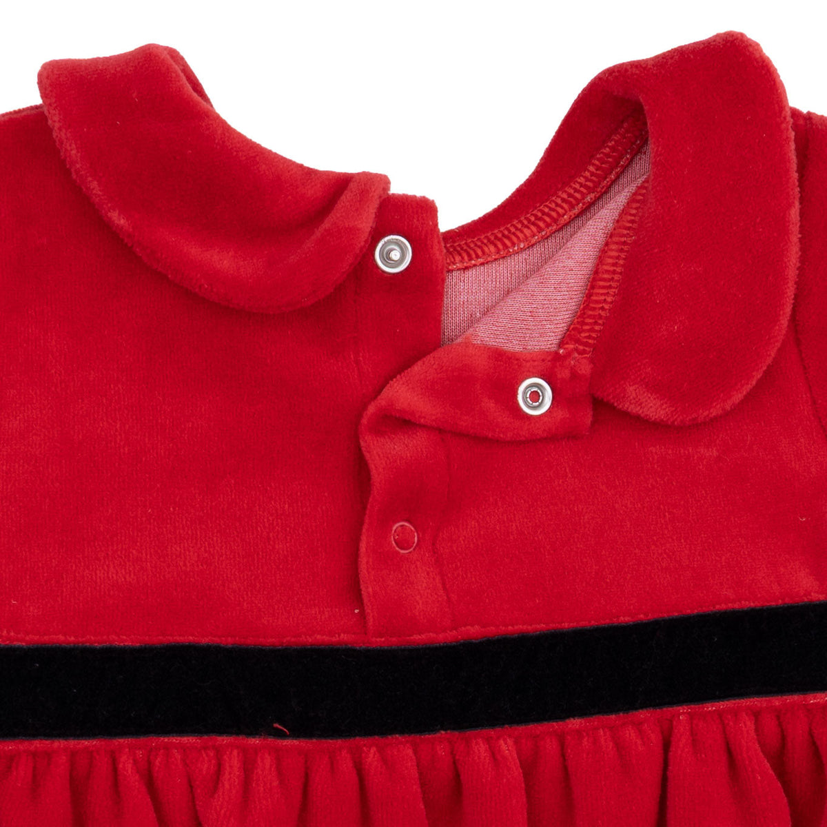 Velour Holiday Red - Velour Bubble with Peter Pan Collar by Angel Dear