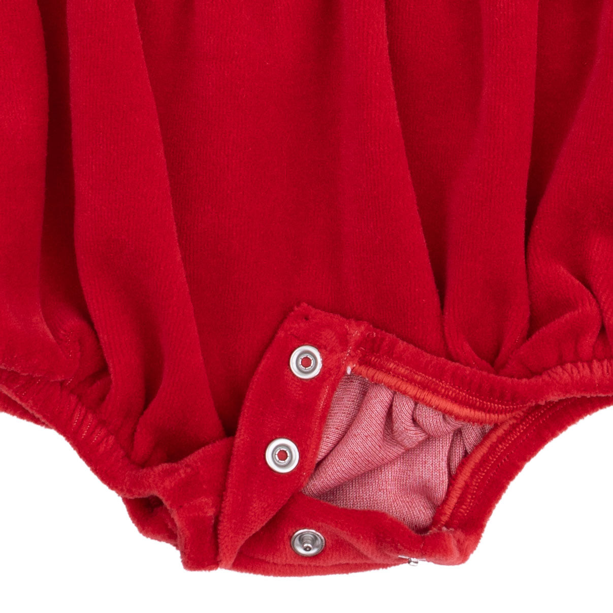 Velour Holiday Red - Velour Bubble with Peter Pan Collar by Angel Dear
