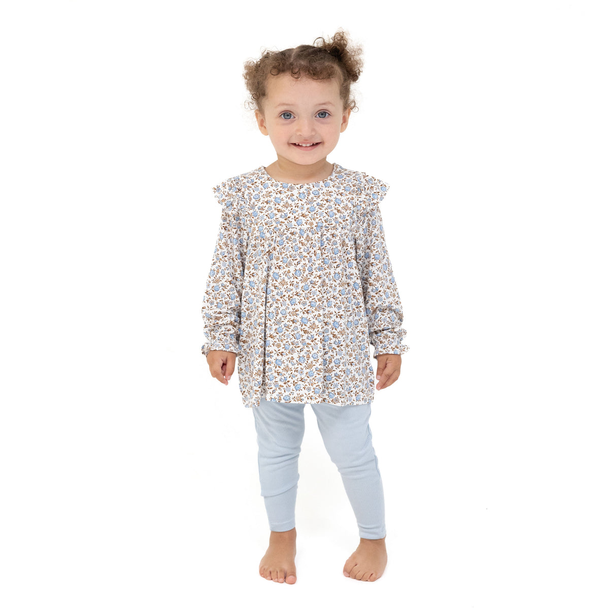 Hazel Floral - Ruffle Tunic with Legging by Angel Dear