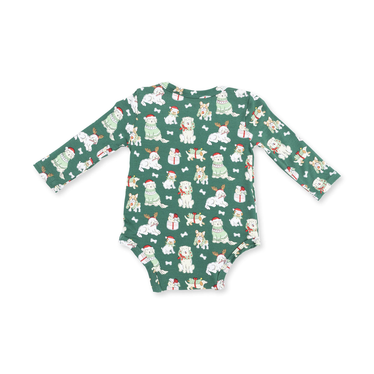 Christmas Dogs Uni - Long Sleeve Bodysuit by Angel Dear