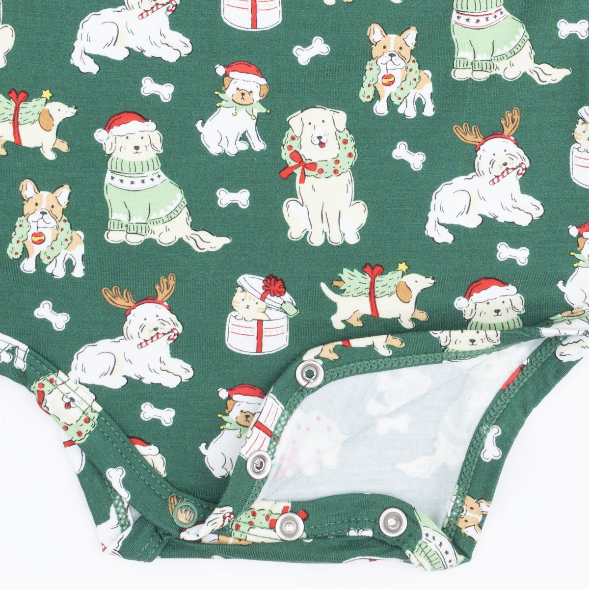 Christmas Dogs Uni - Long Sleeve Bodysuit by Angel Dear