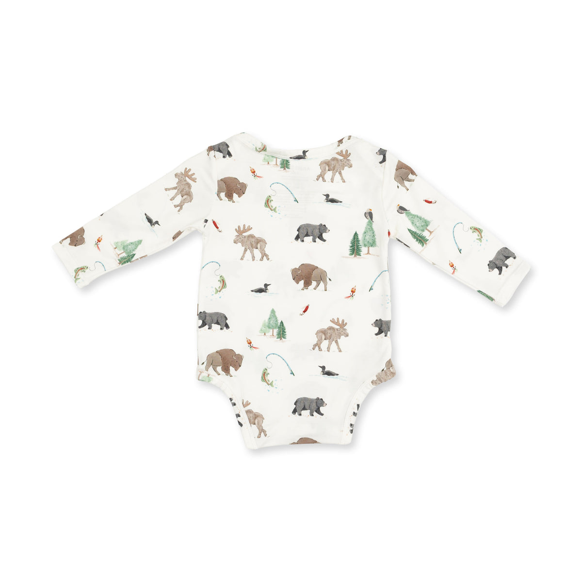 Northern Woodland Animals - Long Sleeve Bodysuit by Angel Dear
