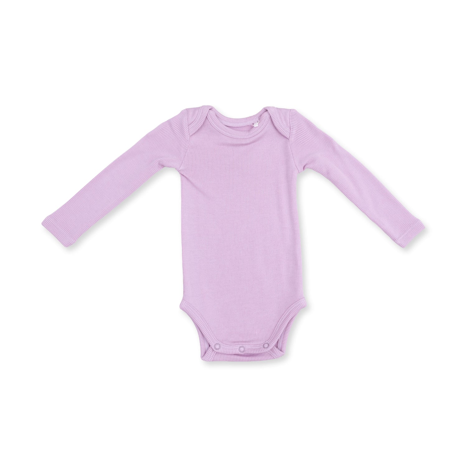 Solid Winsome Orchid - Long Sleeve Bodysuit by Angel Dear (view 2 of 3)