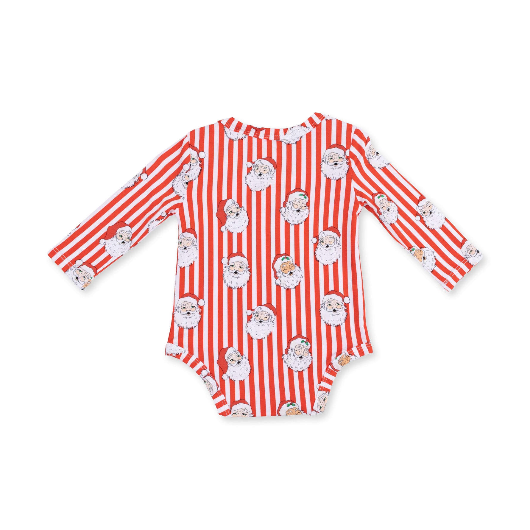 Vintage Santa Stripe - Long Sleeve Bodysuit by Angel Dear