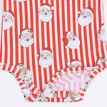 Vintage Santa Stripe - Long Sleeve Bodysuit by Angel Dear