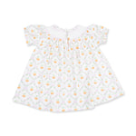 Pretty Pumpkin Trellis - Jane Puff Sleeve Bishop Dress and Bloomer by Angel Dear