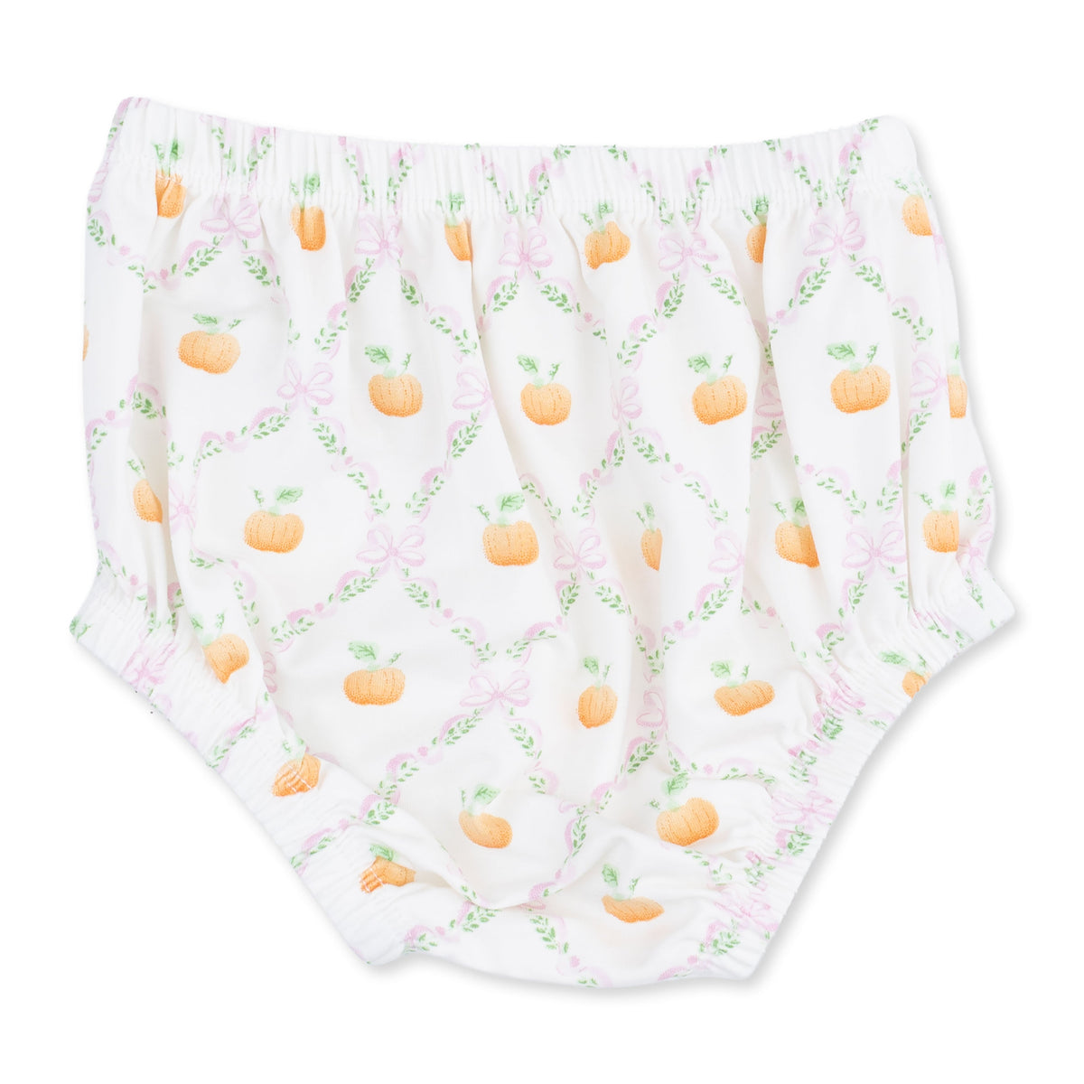 Pretty Pumpkin Trellis - Jane Puff Sleeve Bishop Dress and Bloomer by Angel Dear