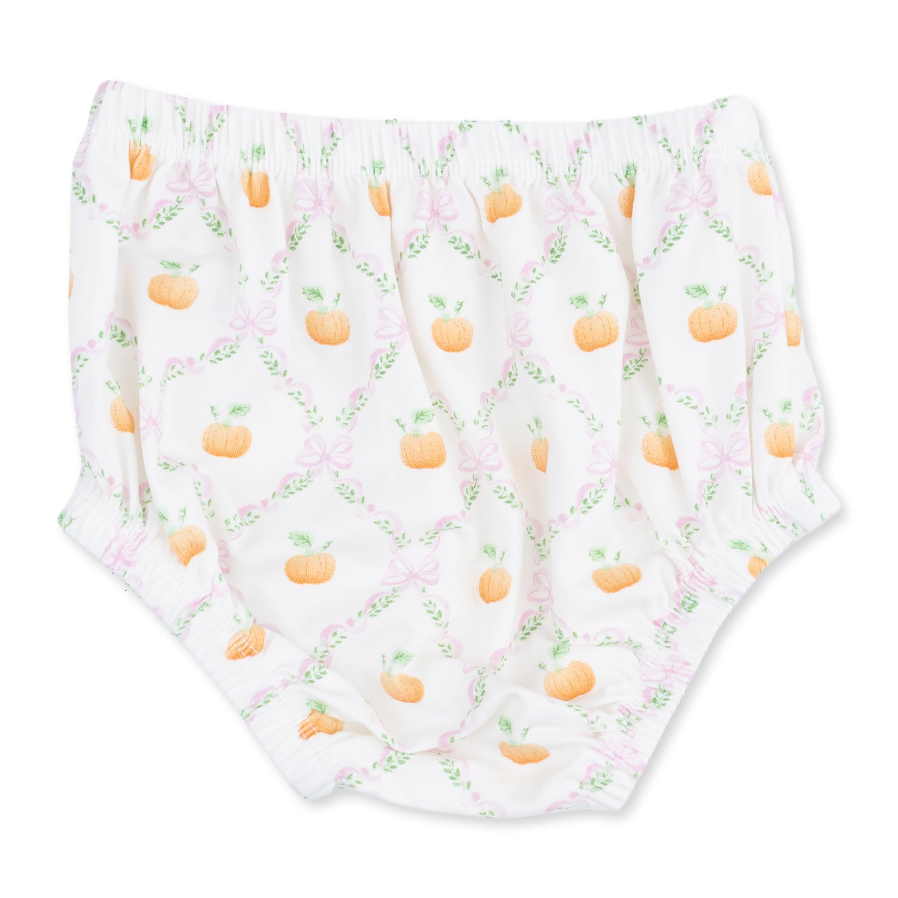 Pretty Pumpkin Trellis - Jane Puff Sleeve Bishop Dress and Bloomer by Angel Dear