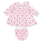 Leslie Rose - Sofia Dress with Oversize Collar and Bloomer by Angel Dear