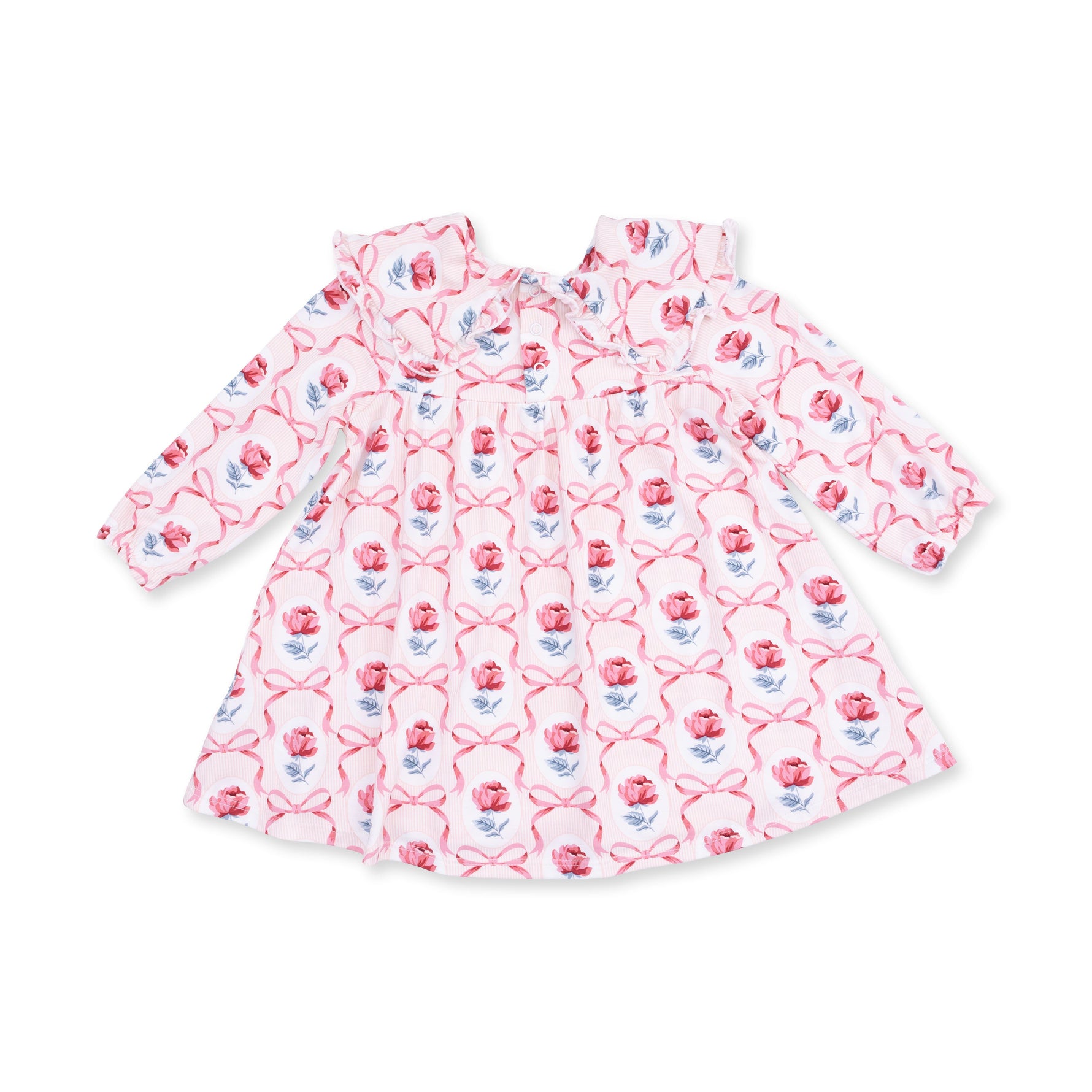 Leslie Rose - Sofia Dress with Oversize Collar and Bloomer by Angel Dear