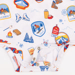 Vintage Ski Patches - Henley Bodysuit by Angel Dear (view 3 of 4)