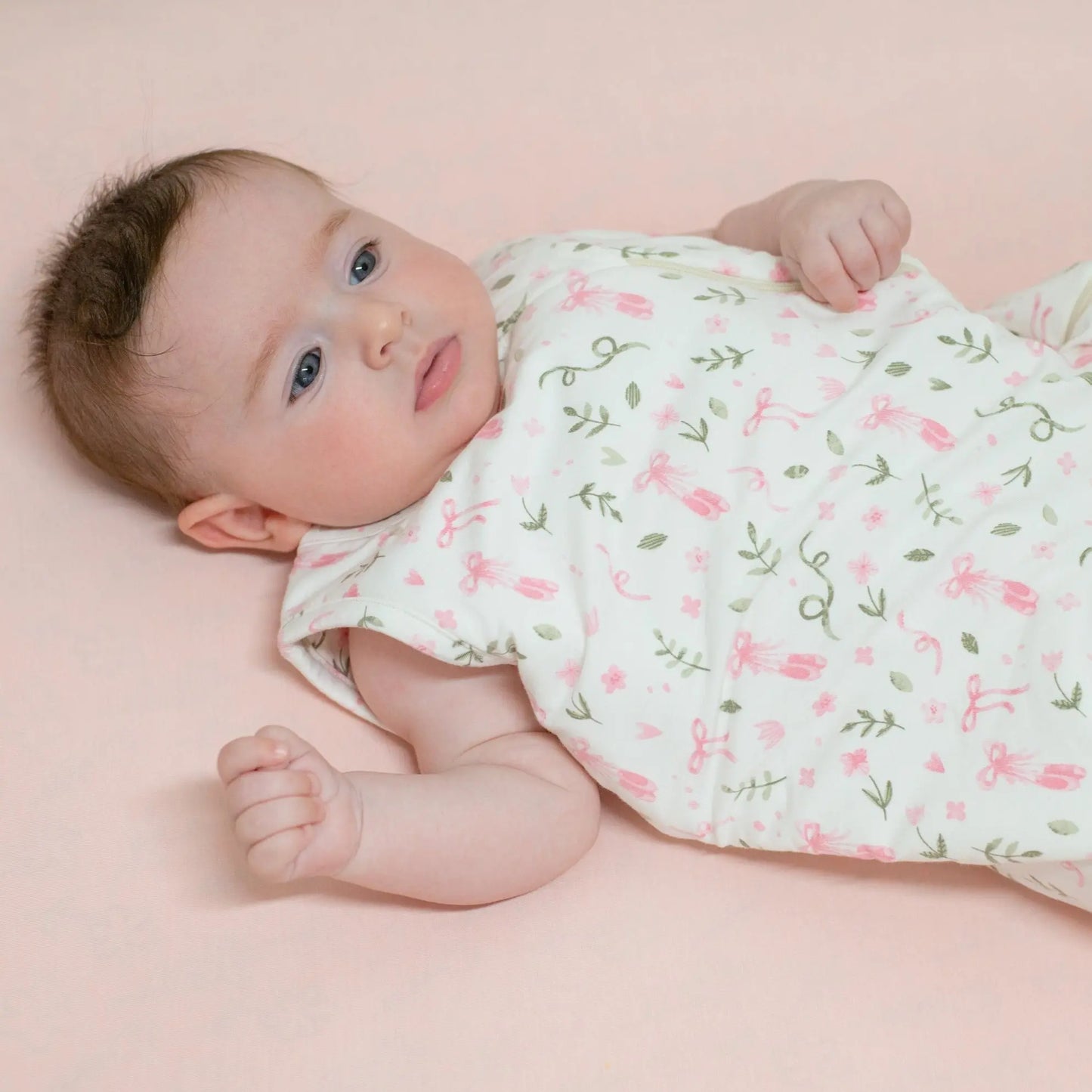 1.5 Tog Sleep Sack for Infants with 2 Way J Zipper and Quilted Lining Size 0 to 9 Months Sweet Bamboo