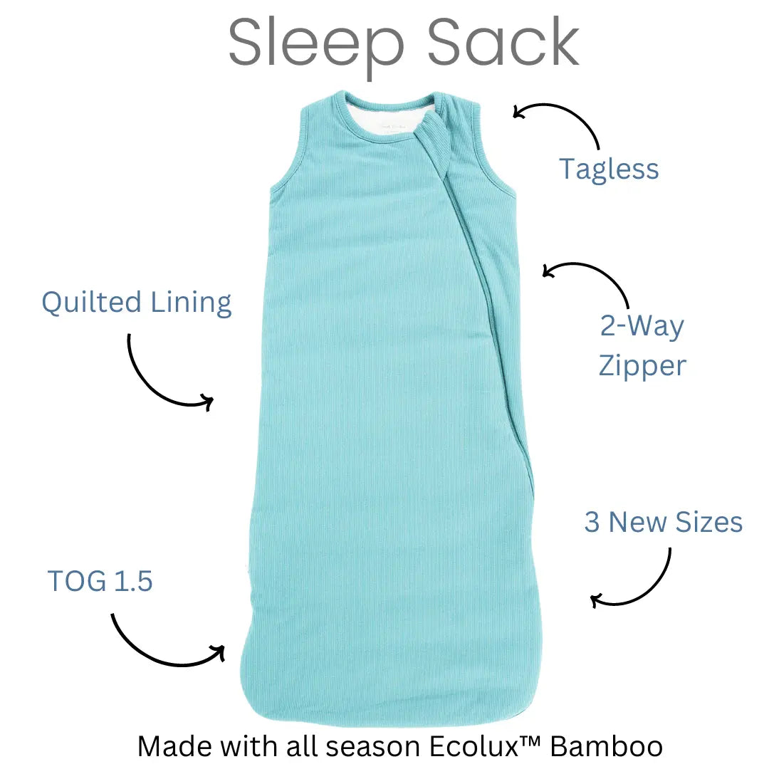 1.5 Tog Sleep Sack for Infants with 2 Way J Zipper and Quilted Lining Size 0 to 9 Months Sweet Bamboo