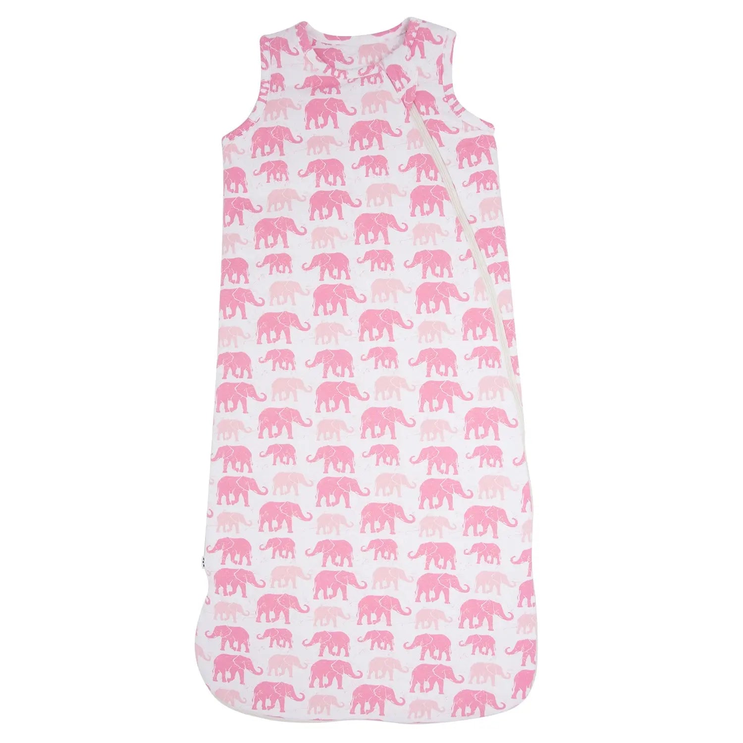 Pink Elephant Sleep Sack for Babies with 2 Way Zipper and Quilted Lining 0 to 9 Months Sweet Bamboo