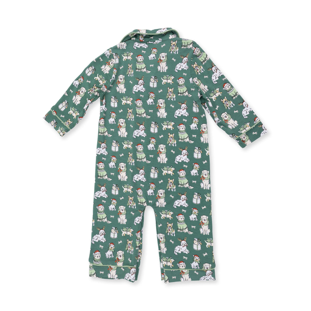 Christmas Dogs Uni - Long Sleeve Coat Style Romper by Angel Dear