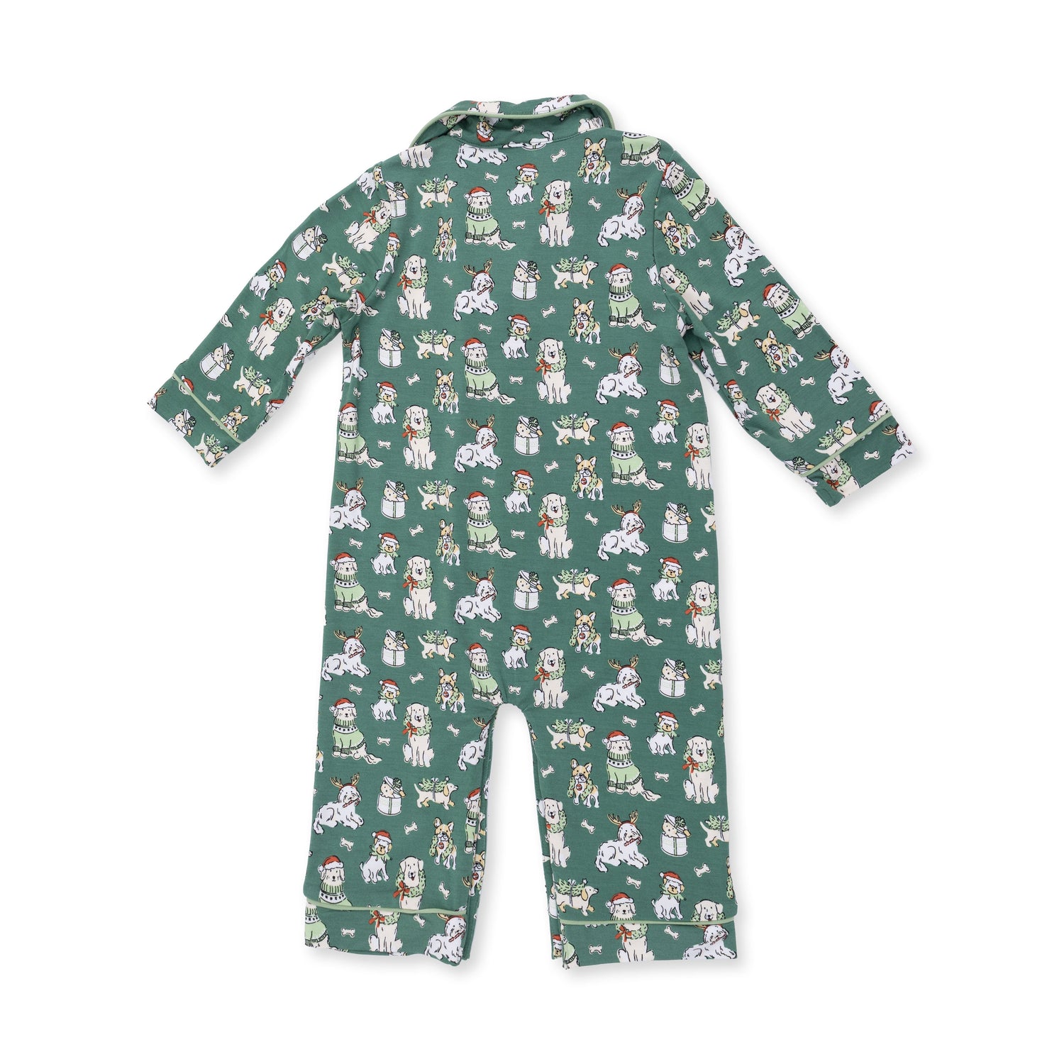 Christmas Dogs Uni - Long Sleeve Coat Style Romper