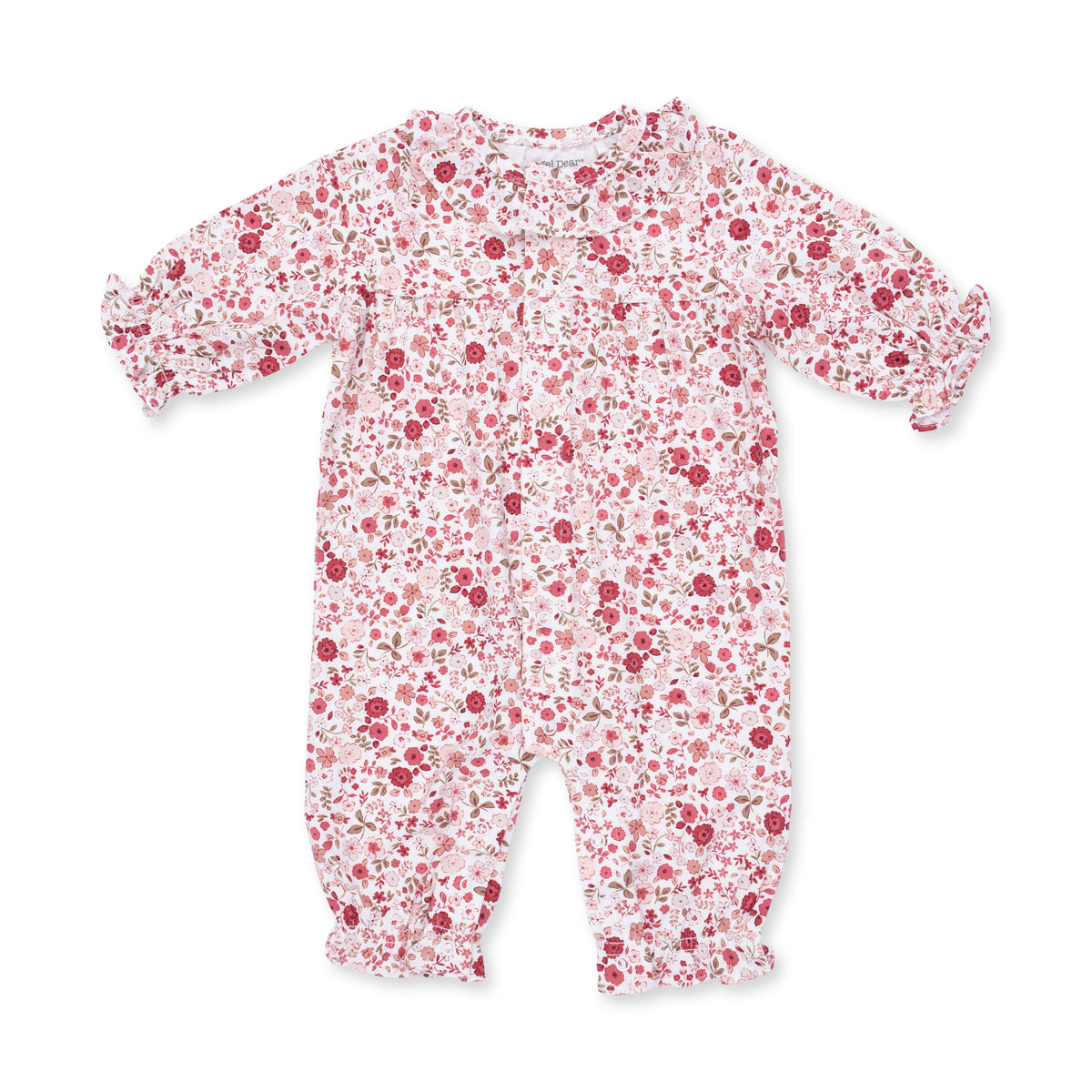 Serene Floral - Long Sleeve Ruffle Collar Romper by Angel Dear