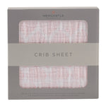 Newcastle Classics breathable natural cotton muslin baby crib sheet.