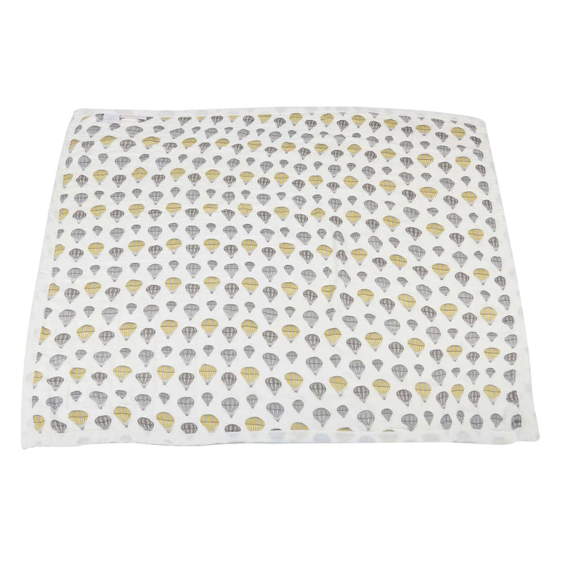 Newcastle Classics hot air balloon bamboo muslin blanket, 47x47 inches.