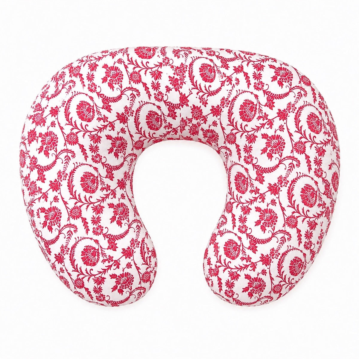 Red Chinoiserie Ruffle Nursing Pillow Cover by Little Mae & Co (view 2 of 2)