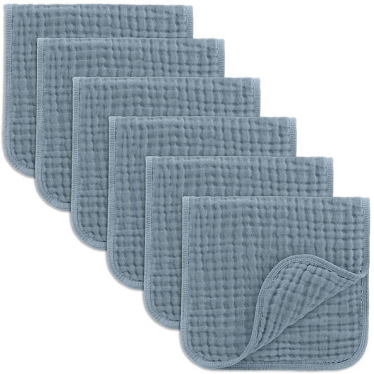 Muslin Burp Cloths Pacific Blue For Newborns By Comfy Cubs Comfy Cubs Everetts Place: Online Boutique 19.99
