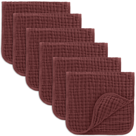 Muslin Burp Cloths Wine Color For Newborn Baby Gift Comfy Cubs Everetts Place: Online Boutique 19.99