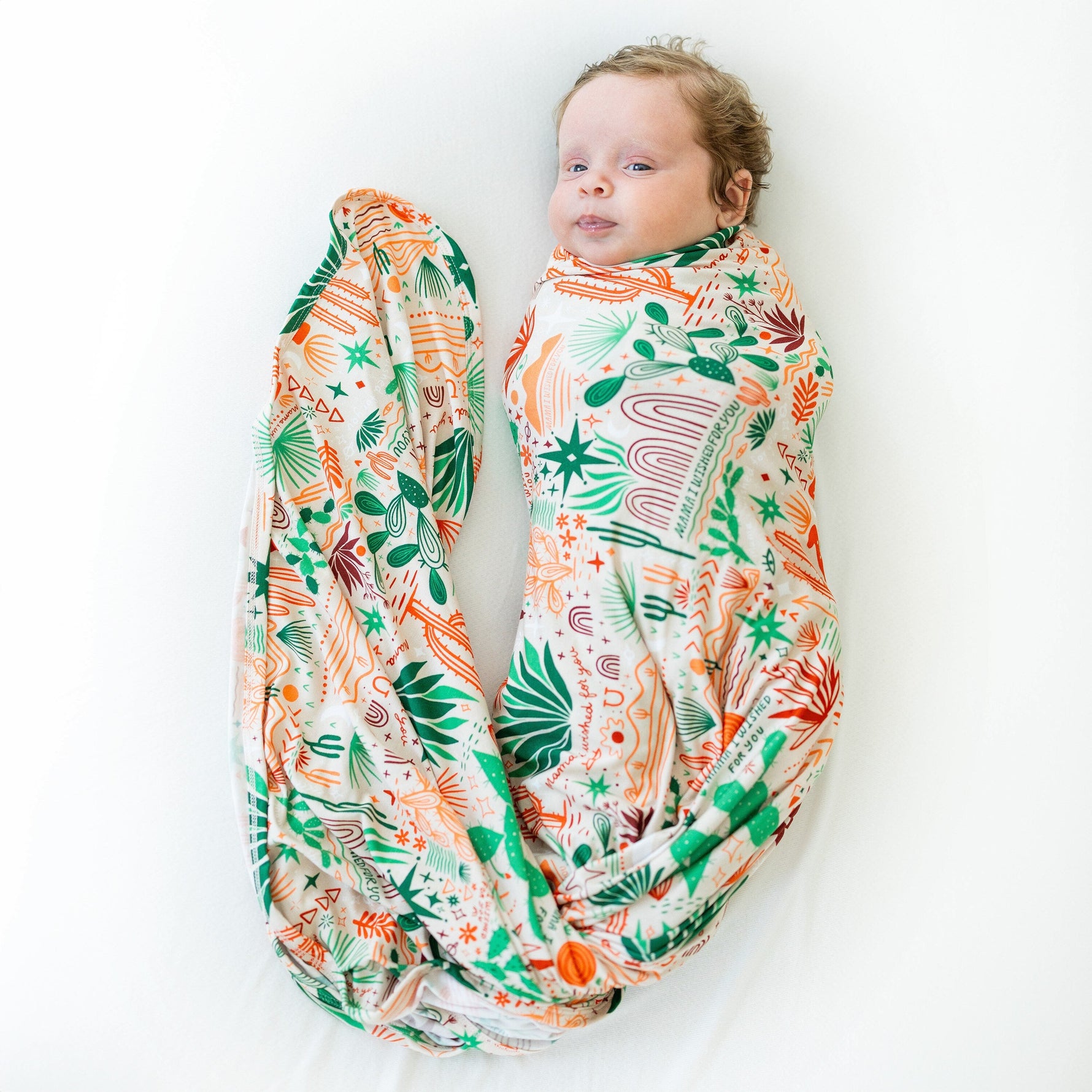 Organic The Forever Swaddle Blanket | Desert Cactus (Beige) by Raising Mama at Everetts Place